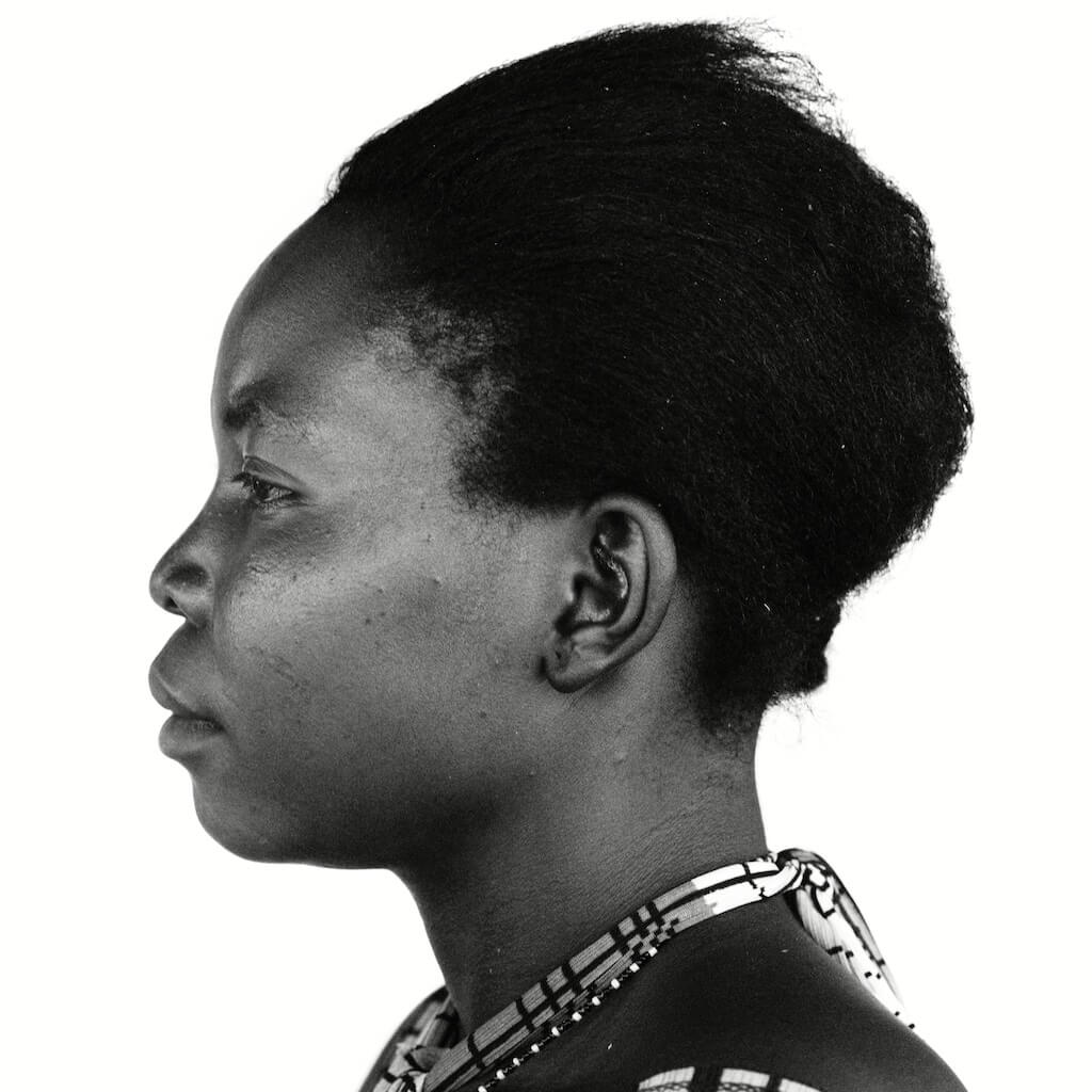 Side profile of woman